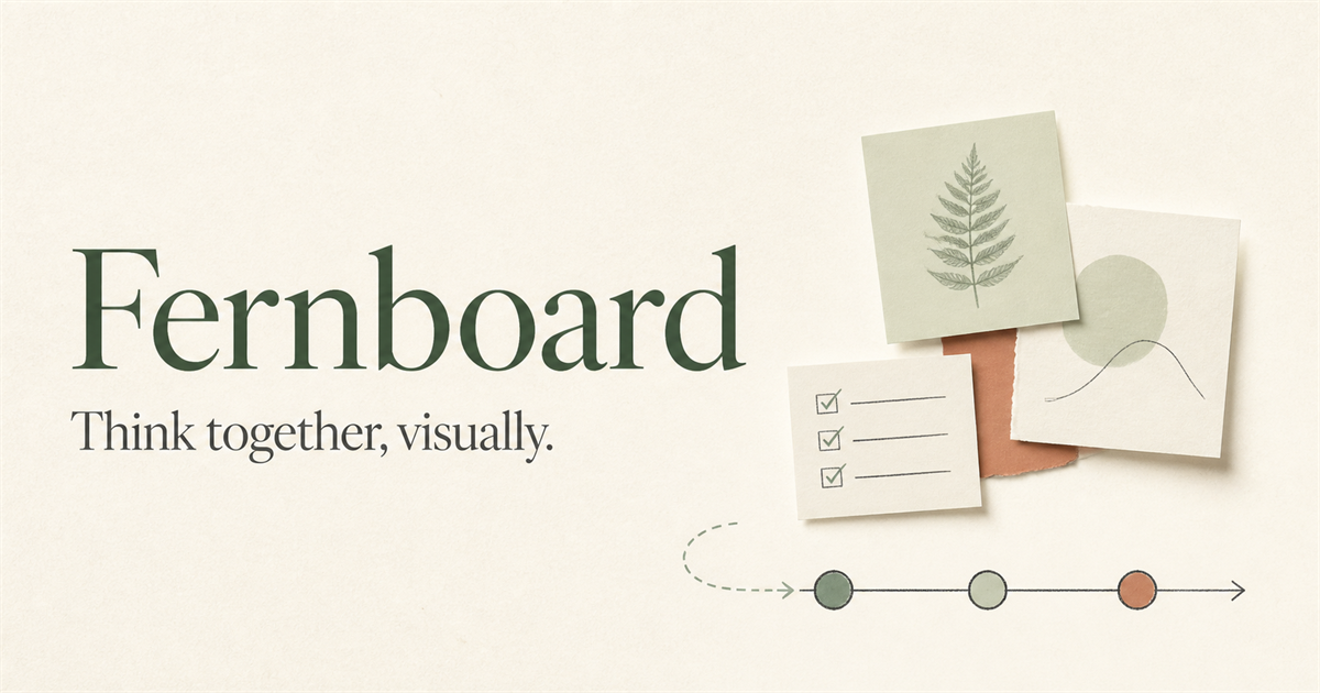 Fernboard's paper-inspired visual workspace brand